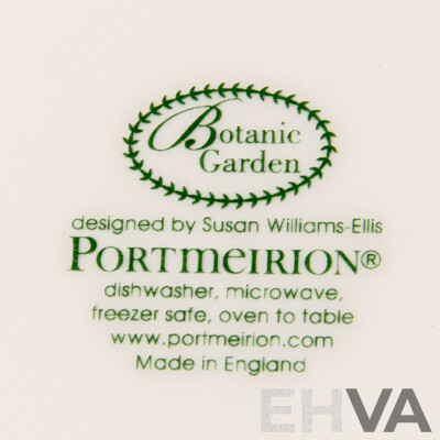 Set Six Portmeirion Shallow Pasta Bowls in the Botanic Garden Series by Susan Williams Ellis in Original Box