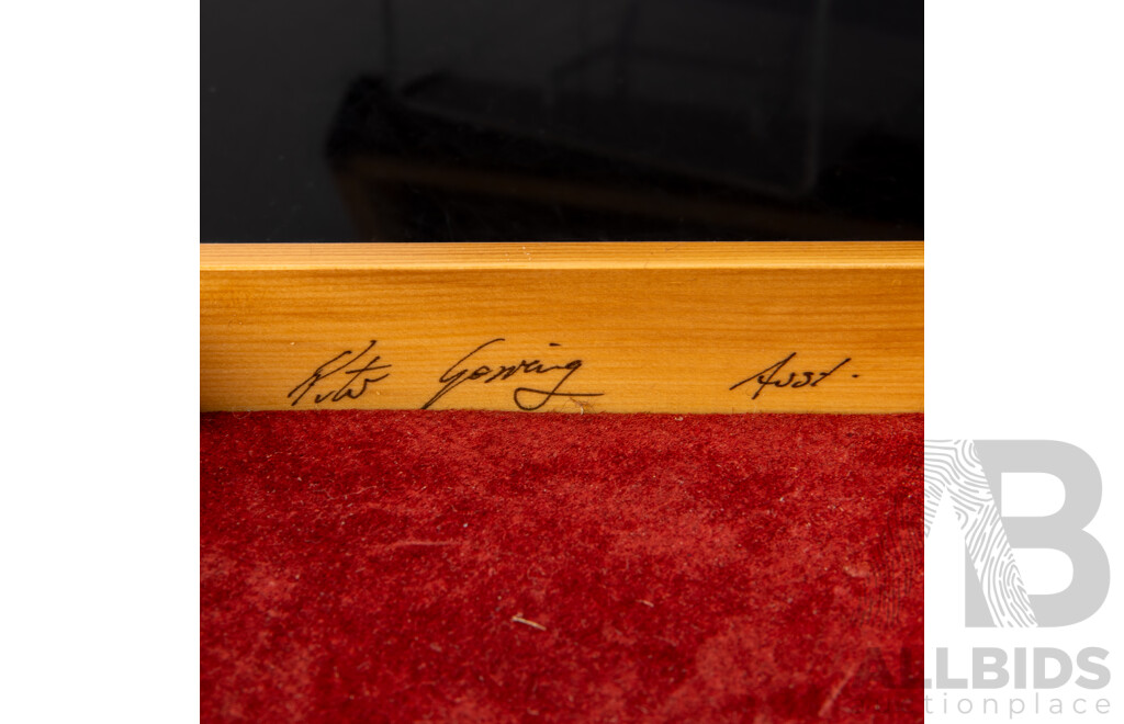 Two Australian Tasmanian Lidded Boxes by Peter Gorring Including Huon Pine Topped Larger Example, Both with Silky Oak Corners