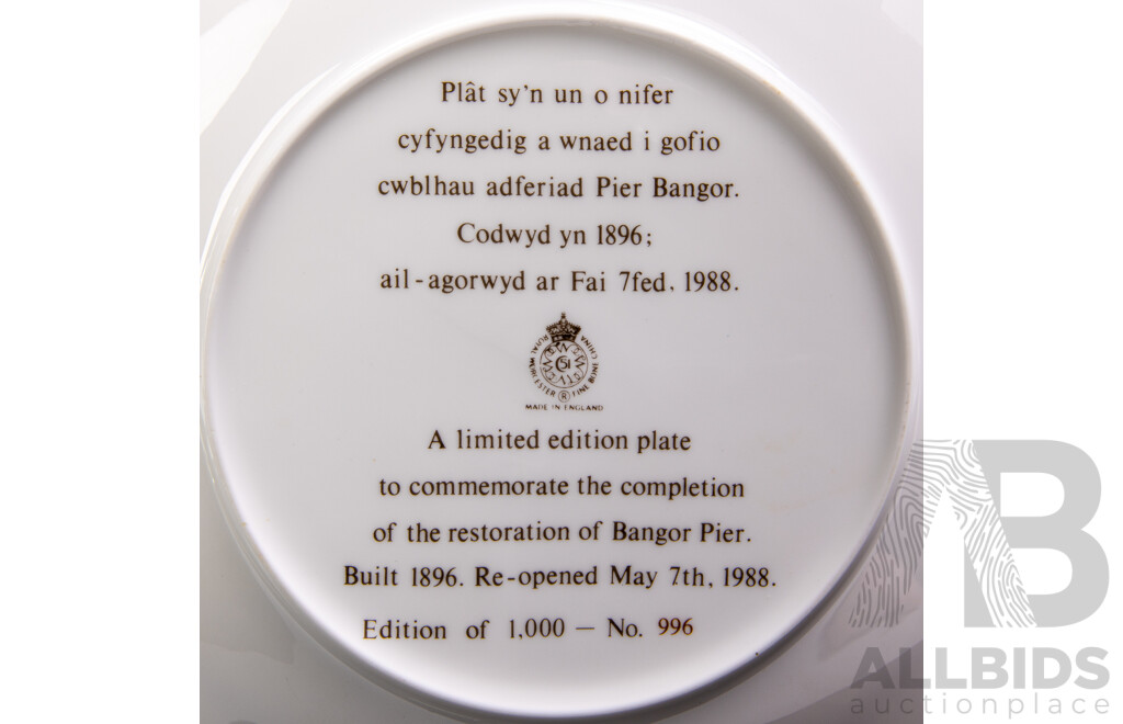 Wedgwood & Royal Worcester Cabinet Plate in Original Boxes Along with Robert Gordon Butter Dish & Two Spode Pin Dishes