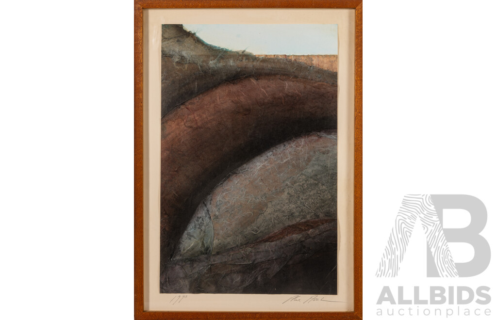 Alex Asch (20th Century, American-Born Australian), Untitled Abstract - Look for the Sky, Wonderful Original Mixed Media Paper, 63 x 45 cm (frame)