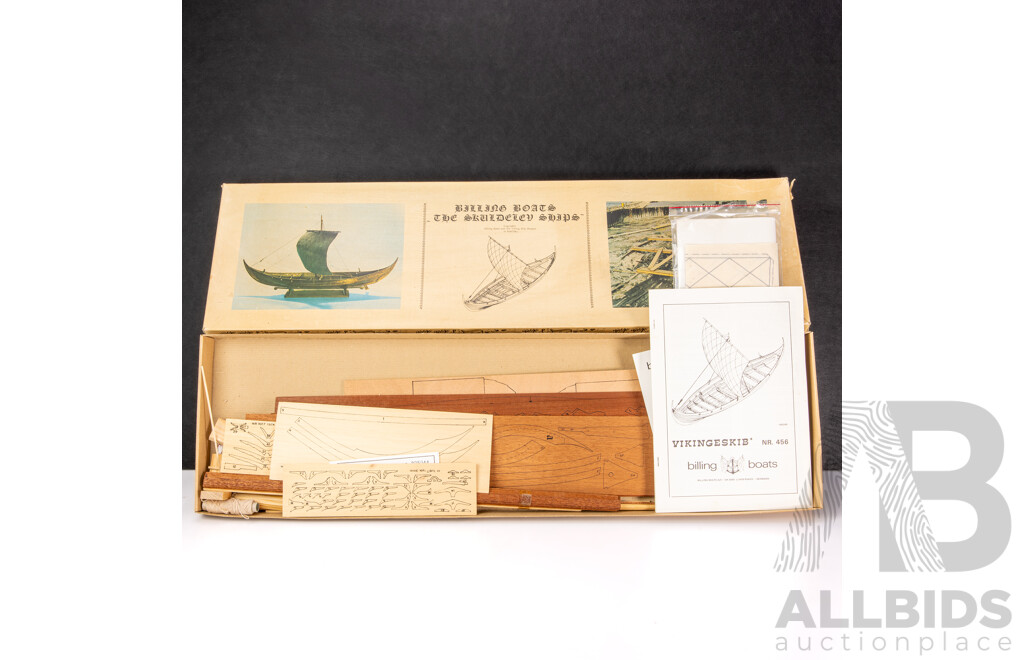 Vintage Timber Model Viking Ship From Vikingeskib Museum Denmark