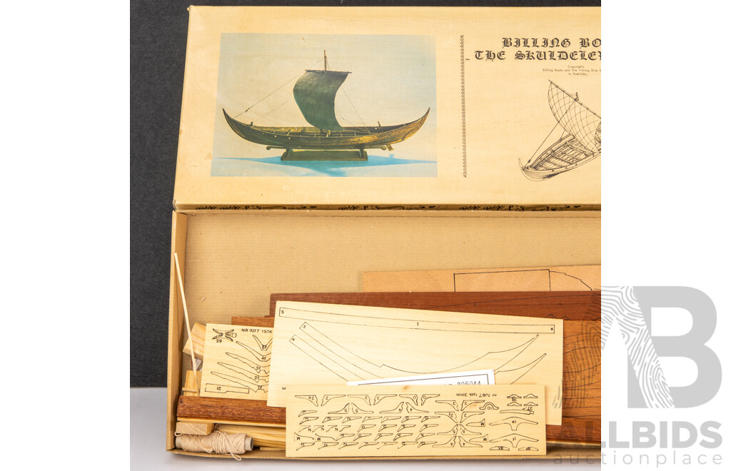 Vintage Timber Model Viking Ship From Vikingeskib Museum Denmark