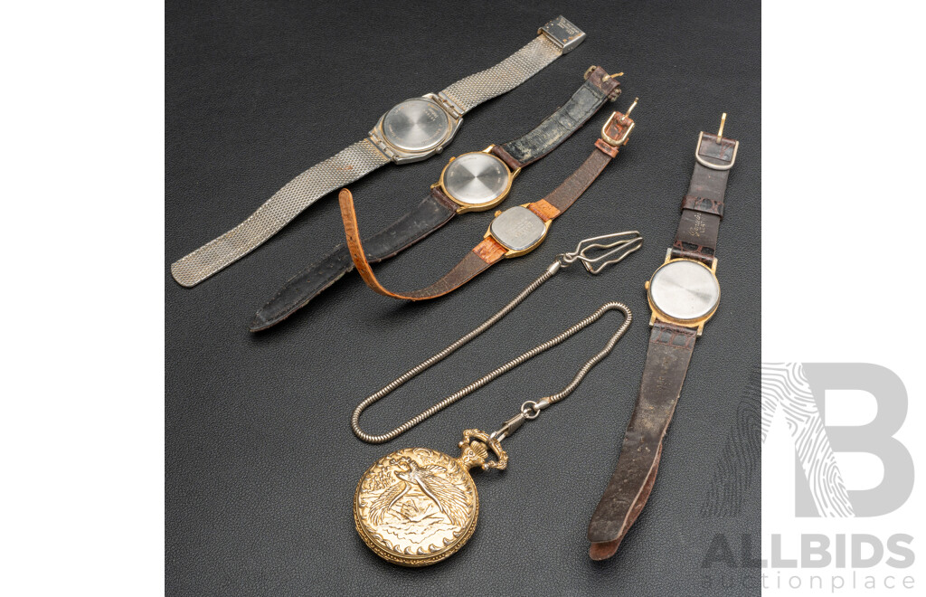Collection of (5) Vintage Watches Including Citizen & Pulsar