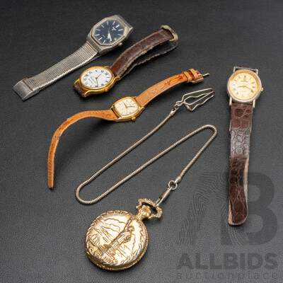 Collection of (5) Vintage Watches Including Citizen & Pulsar