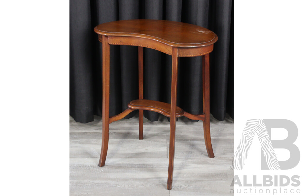 Edwardian Kidney Shaped Side Table