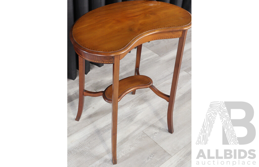 Edwardian Kidney Shaped Side Table