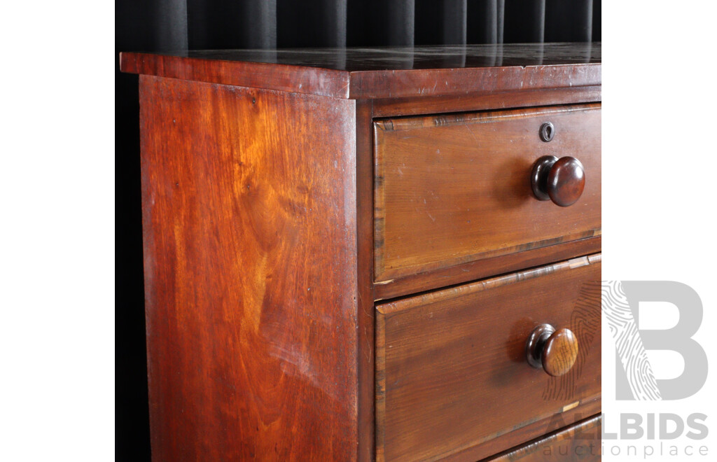 Victorian Mahogany Chest of Five Drawers