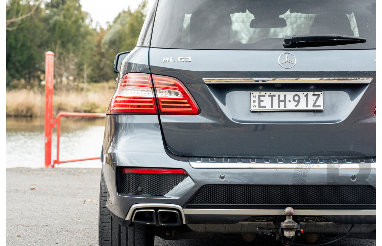 10/2012 Mercedes Benz ML63 AMG (4x4) 166 4d Wagon Tenorite Grey Metallic Twin Turbo V8 5.5L