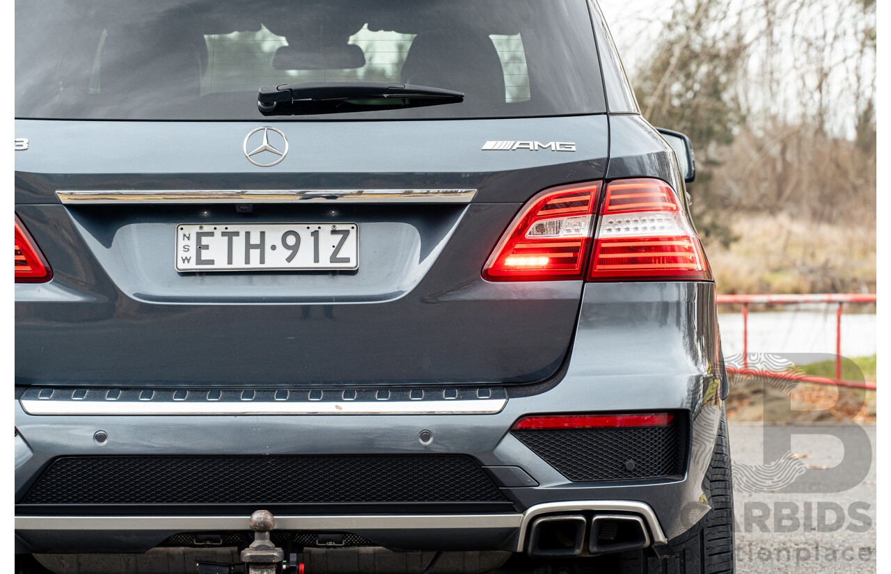 10/2012 Mercedes Benz ML63 AMG (4x4) 166 4d Wagon Tenorite Grey Metallic Twin Turbo V8 5.5L
