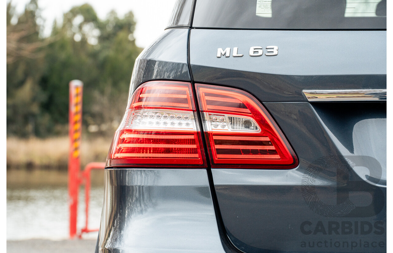 10/2012 Mercedes Benz ML63 AMG (4x4) 166 4d Wagon Tenorite Grey Metallic Twin Turbo V8 5.5L