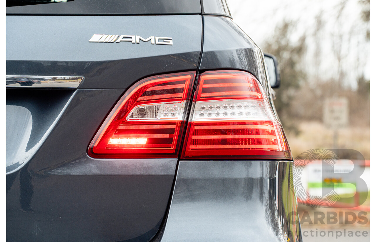 10/2012 Mercedes Benz ML63 AMG (4x4) 166 4d Wagon Tenorite Grey Metallic Twin Turbo V8 5.5L