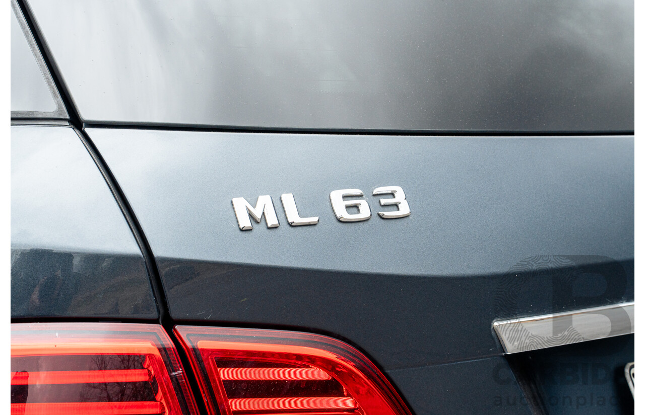 10/2012 Mercedes Benz ML63 AMG (4x4) 166 4d Wagon Tenorite Grey Metallic Twin Turbo V8 5.5L