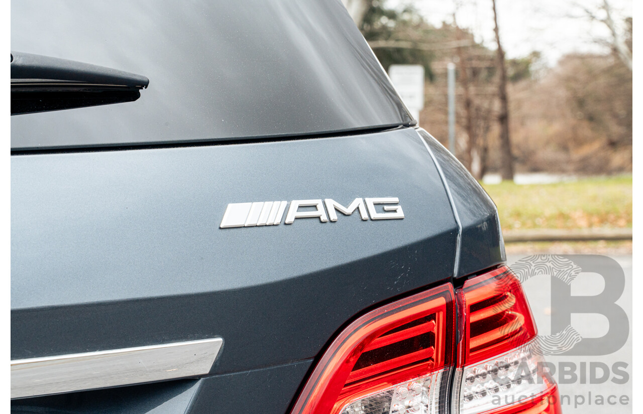 10/2012 Mercedes Benz ML63 AMG (4x4) 166 4d Wagon Tenorite Grey Metallic Twin Turbo V8 5.5L