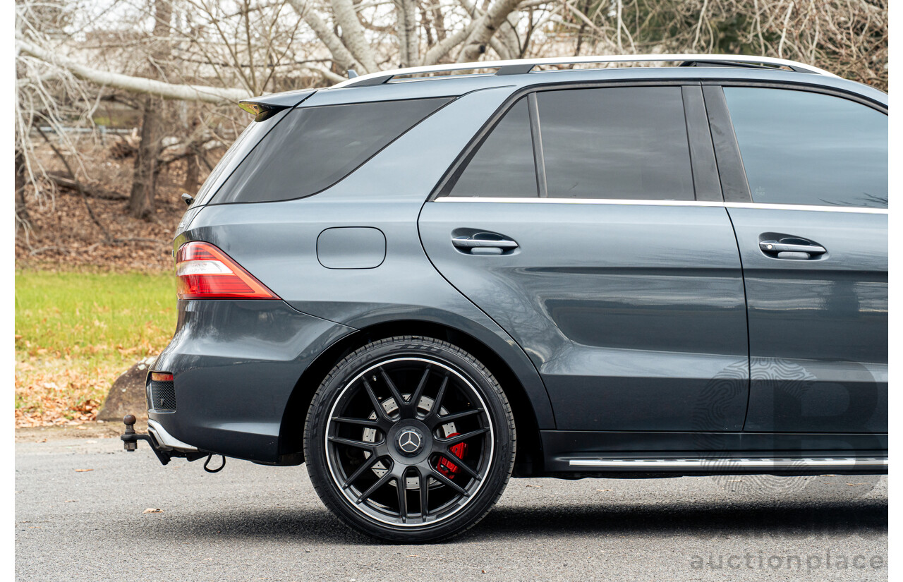 10/2012 Mercedes Benz ML63 AMG (4x4) 166 4d Wagon Tenorite Grey Metallic Twin Turbo V8 5.5L