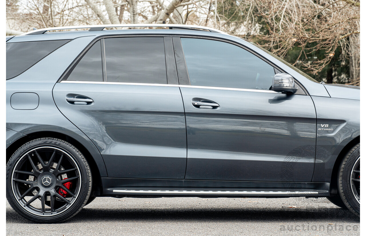 10/2012 Mercedes Benz ML63 AMG (4x4) 166 4d Wagon Tenorite Grey Metallic Twin Turbo V8 5.5L