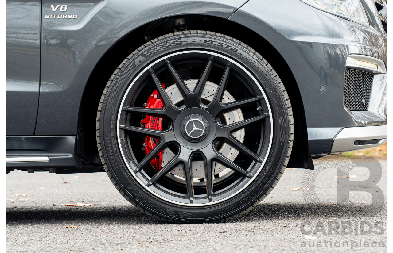 10/2012 Mercedes Benz ML63 AMG (4x4) 166 4d Wagon Tenorite Grey Metallic Twin Turbo V8 5.5L