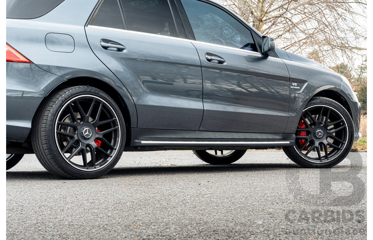 10/2012 Mercedes Benz ML63 AMG (4x4) 166 4d Wagon Tenorite Grey Metallic Twin Turbo V8 5.5L