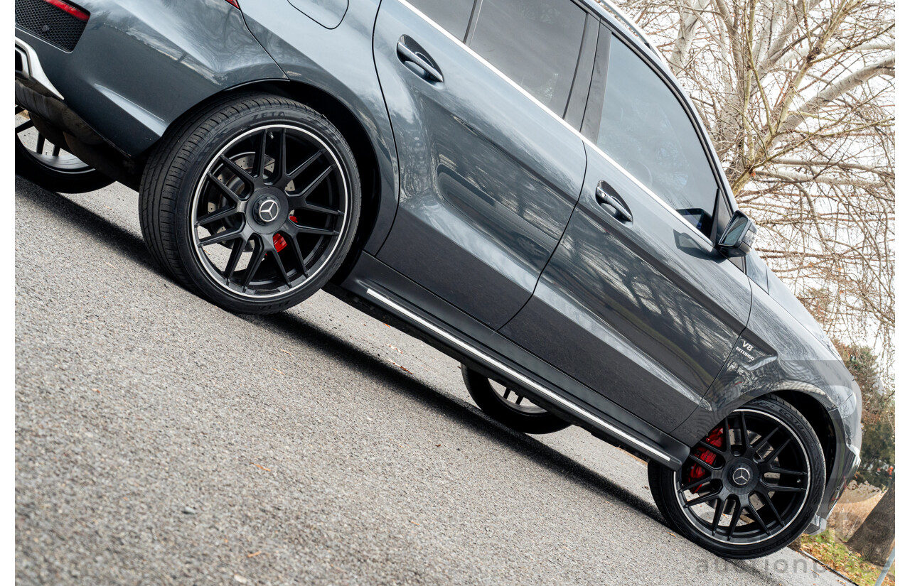 10/2012 Mercedes Benz ML63 AMG (4x4) 166 4d Wagon Tenorite Grey Metallic Twin Turbo V8 5.5L