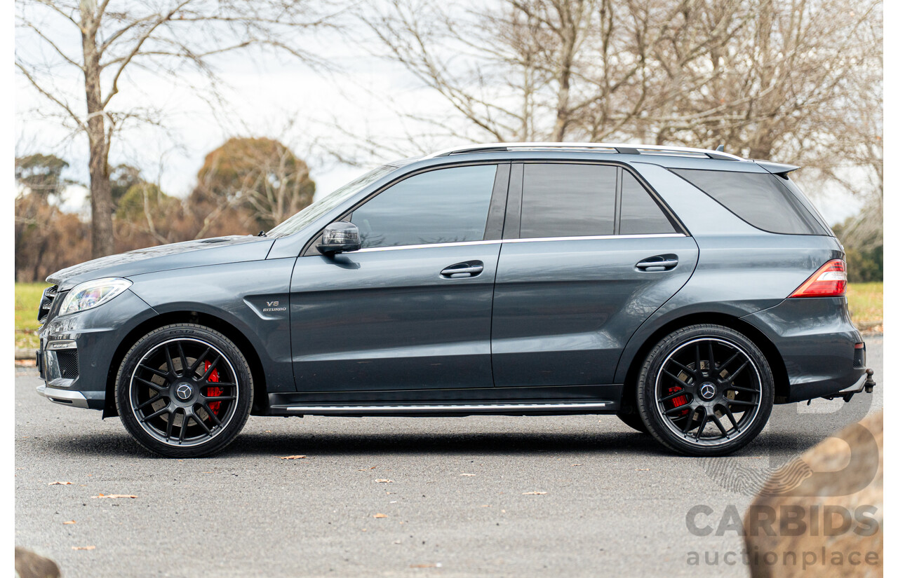 10/2012 Mercedes Benz ML63 AMG (4x4) 166 4d Wagon Tenorite Grey Metallic Twin Turbo V8 5.5L