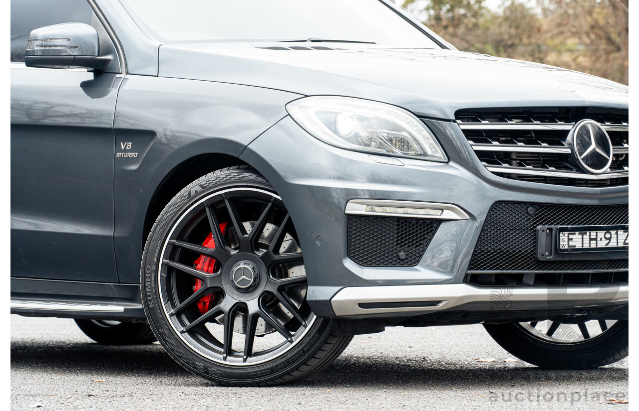 10/2012 Mercedes Benz ML63 AMG (4x4) 166 4d Wagon Tenorite Grey Metallic Twin Turbo V8 5.5L