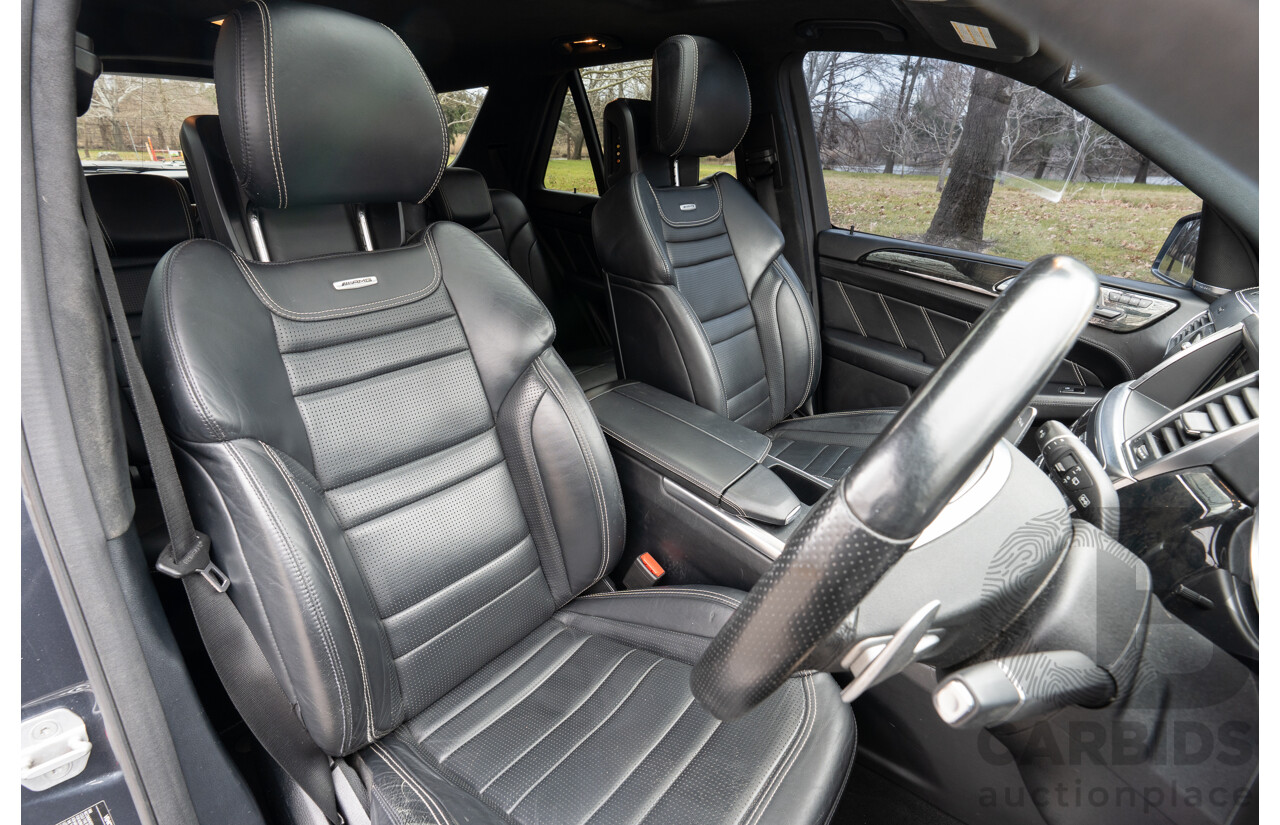 10/2012 Mercedes Benz ML63 AMG (4x4) 166 4d Wagon Tenorite Grey Metallic Twin Turbo V8 5.5L