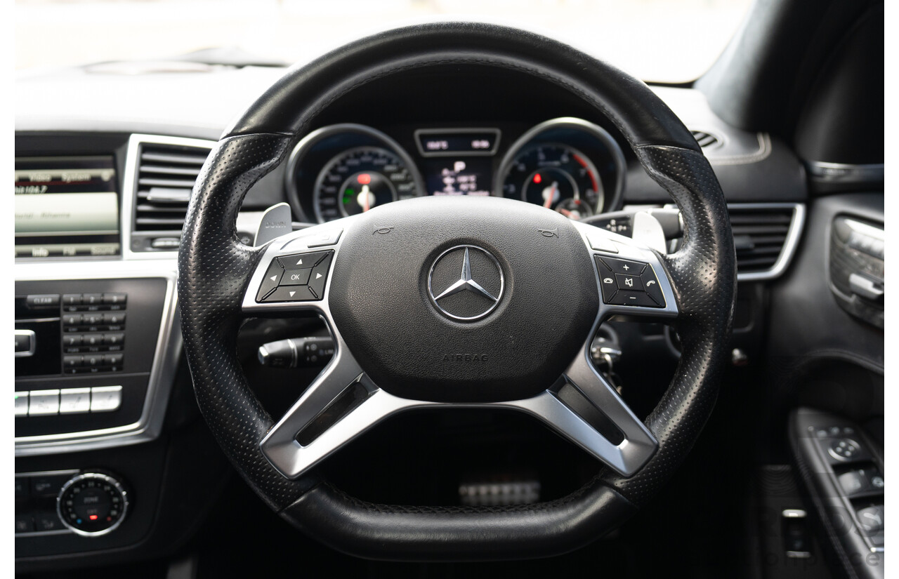 10/2012 Mercedes Benz ML63 AMG (4x4) 166 4d Wagon Tenorite Grey Metallic Twin Turbo V8 5.5L