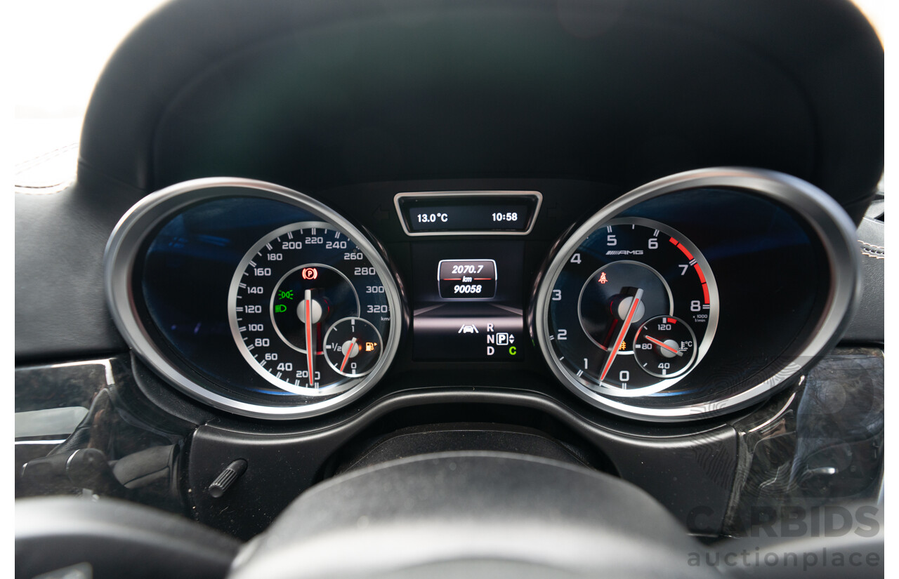 10/2012 Mercedes Benz ML63 AMG (4x4) 166 4d Wagon Tenorite Grey Metallic Twin Turbo V8 5.5L
