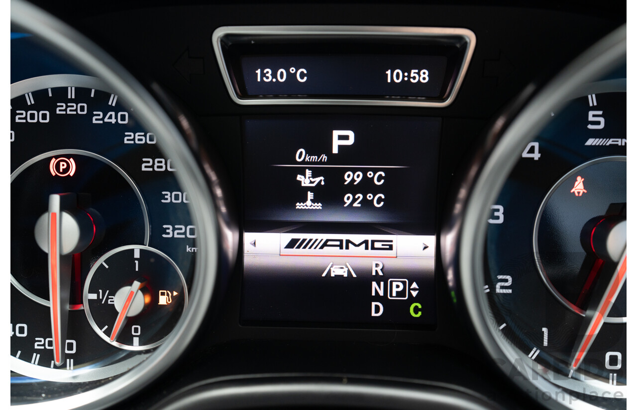 10/2012 Mercedes Benz ML63 AMG (4x4) 166 4d Wagon Tenorite Grey Metallic Twin Turbo V8 5.5L
