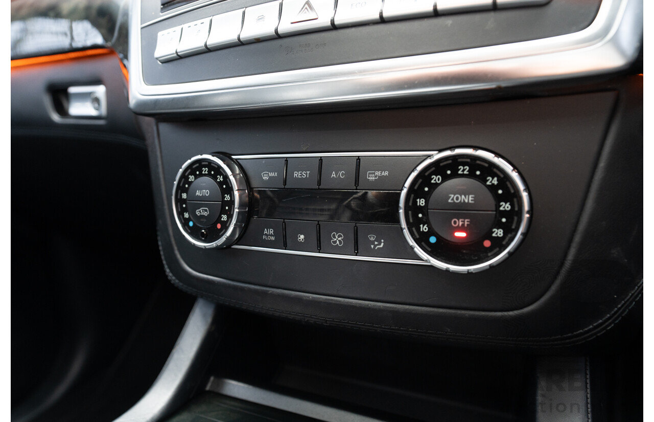 10/2012 Mercedes Benz ML63 AMG (4x4) 166 4d Wagon Tenorite Grey Metallic Twin Turbo V8 5.5L