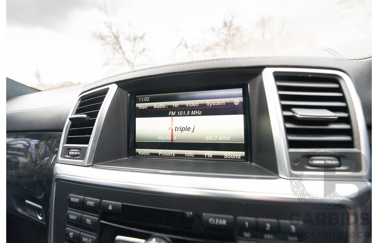 10/2012 Mercedes Benz ML63 AMG (4x4) 166 4d Wagon Tenorite Grey Metallic Twin Turbo V8 5.5L