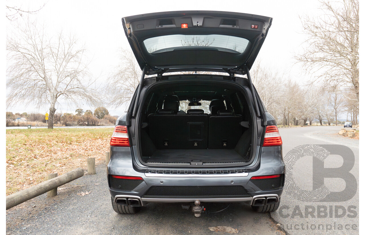 10/2012 Mercedes Benz ML63 AMG (4x4) 166 4d Wagon Tenorite Grey Metallic Twin Turbo V8 5.5L