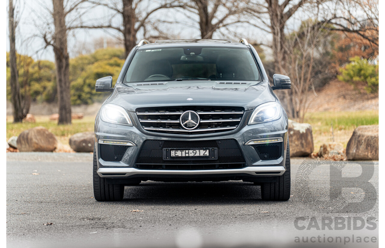 10/2012 Mercedes Benz ML63 AMG (4x4) 166 4d Wagon Tenorite Grey Metallic Twin Turbo V8 5.5L
