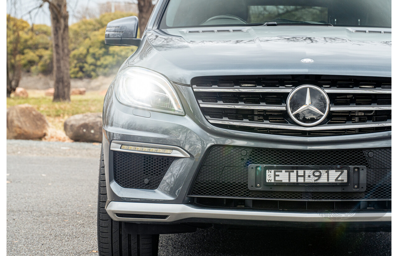 10/2012 Mercedes Benz ML63 AMG (4x4) 166 4d Wagon Tenorite Grey Metallic Twin Turbo V8 5.5L