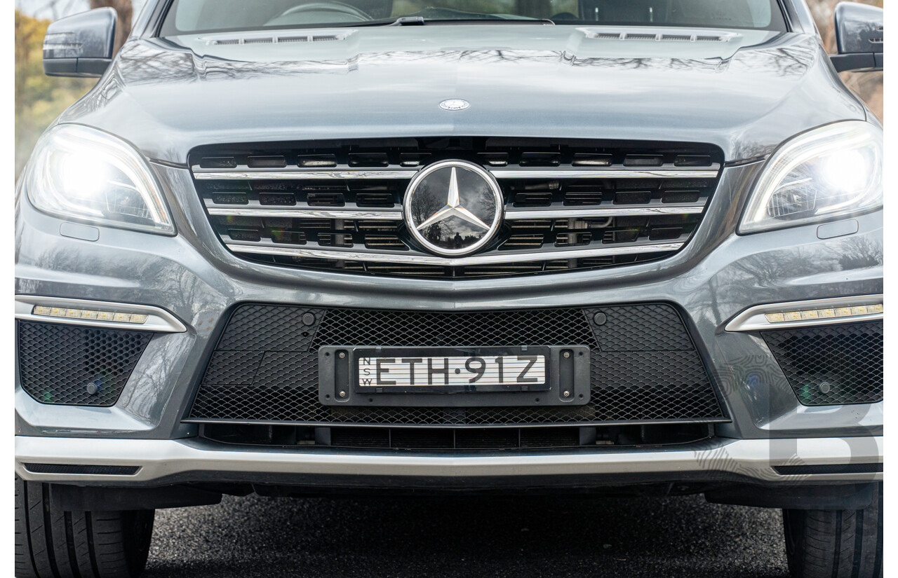 10/2012 Mercedes Benz ML63 AMG (4x4) 166 4d Wagon Tenorite Grey Metallic Twin Turbo V8 5.5L
