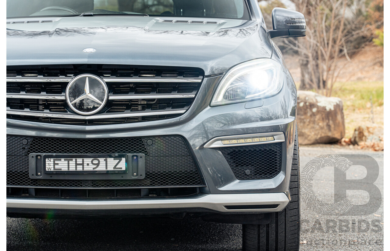 10/2012 Mercedes Benz ML63 AMG (4x4) 166 4d Wagon Tenorite Grey Metallic Twin Turbo V8 5.5L
