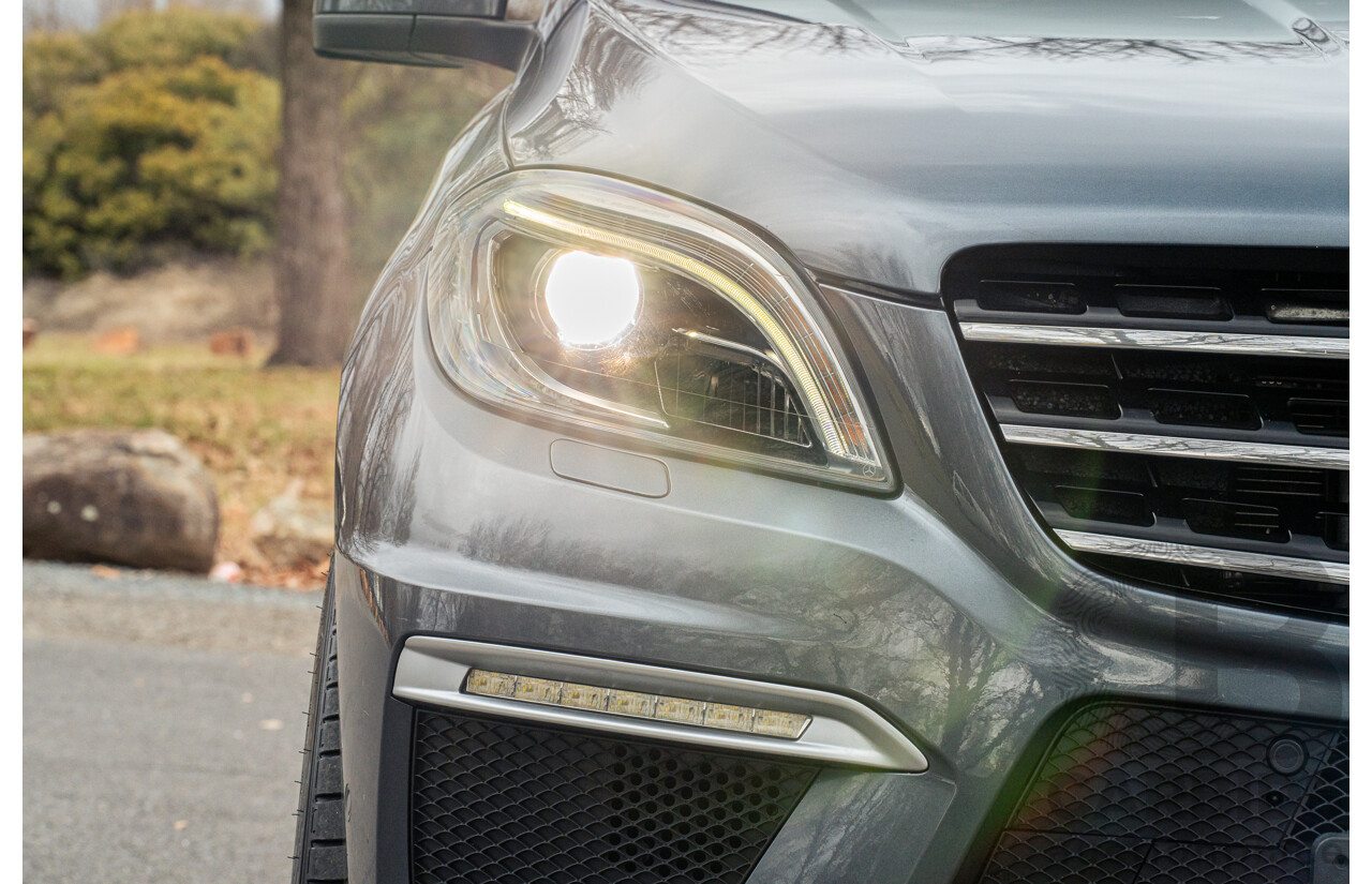 10/2012 Mercedes Benz ML63 AMG (4x4) 166 4d Wagon Tenorite Grey Metallic Twin Turbo V8 5.5L