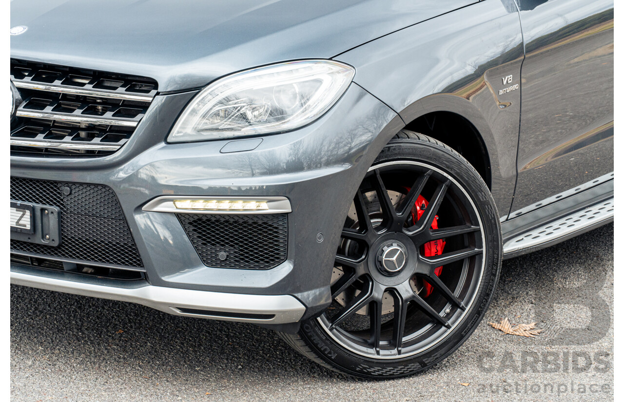 10/2012 Mercedes Benz ML63 AMG (4x4) 166 4d Wagon Tenorite Grey Metallic Twin Turbo V8 5.5L