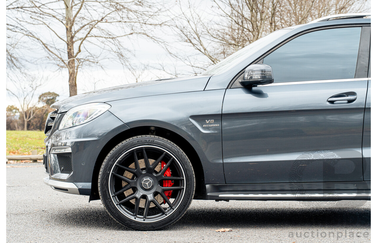 10/2012 Mercedes Benz ML63 AMG (4x4) 166 4d Wagon Tenorite Grey Metallic Twin Turbo V8 5.5L