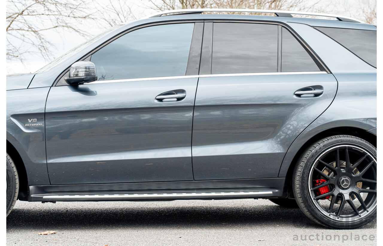 10/2012 Mercedes Benz ML63 AMG (4x4) 166 4d Wagon Tenorite Grey Metallic Twin Turbo V8 5.5L