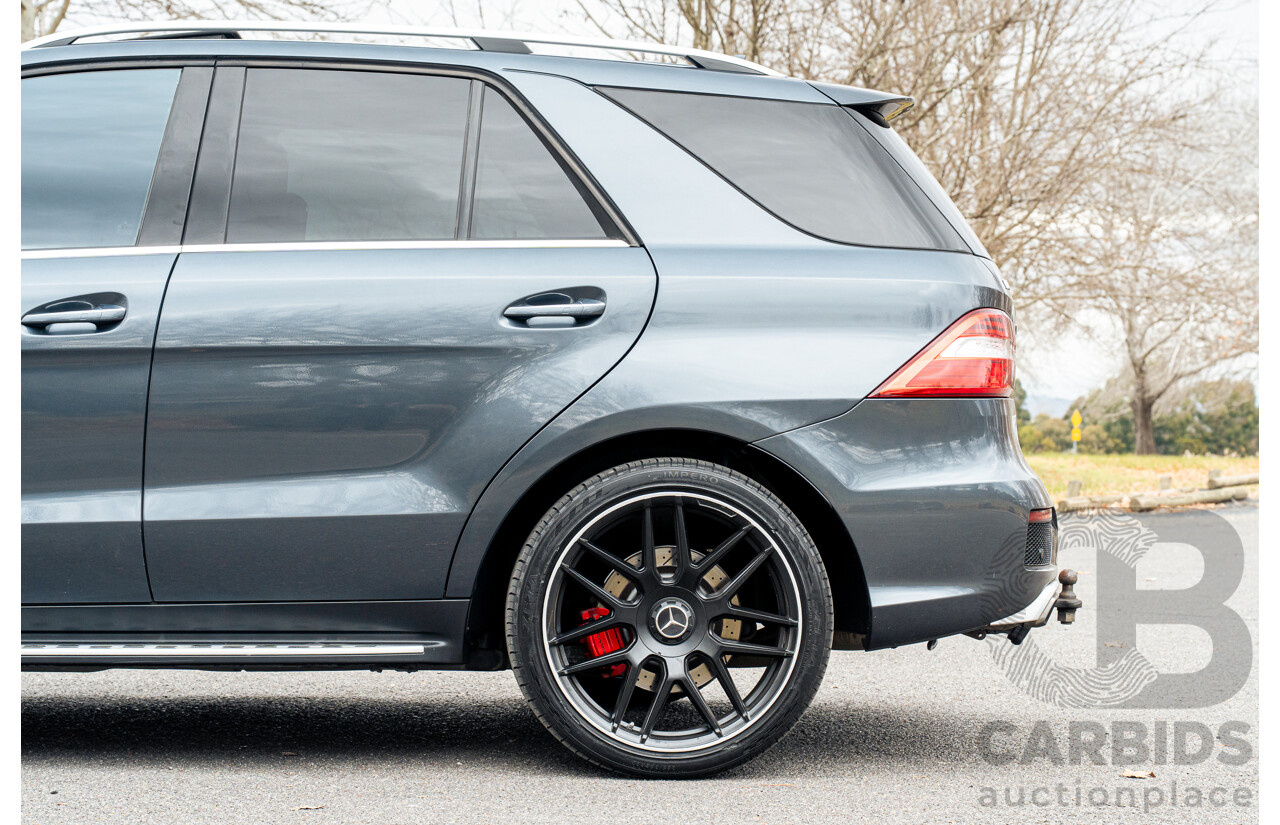 10/2012 Mercedes Benz ML63 AMG (4x4) 166 4d Wagon Tenorite Grey Metallic Twin Turbo V8 5.5L