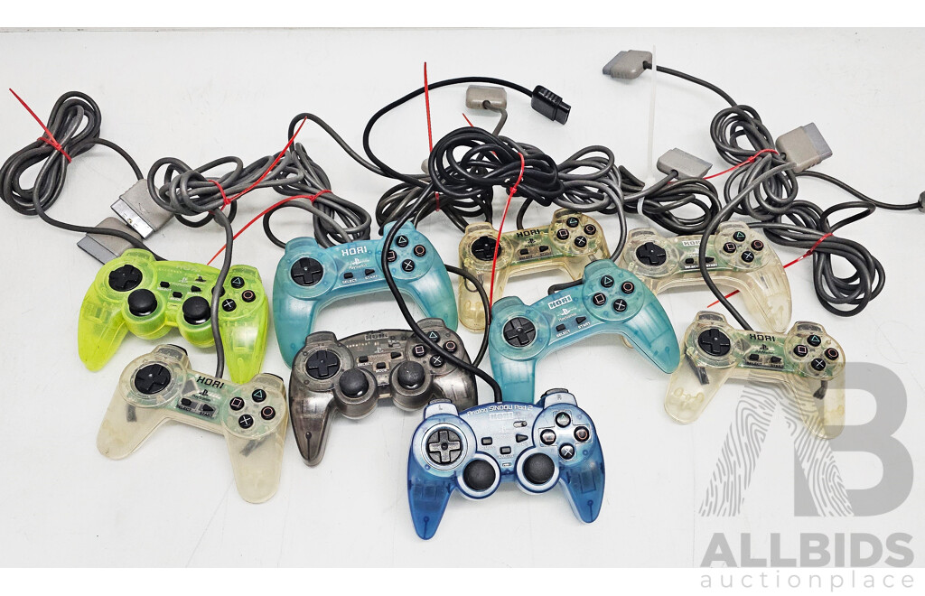 Collection of Playstation Controllers