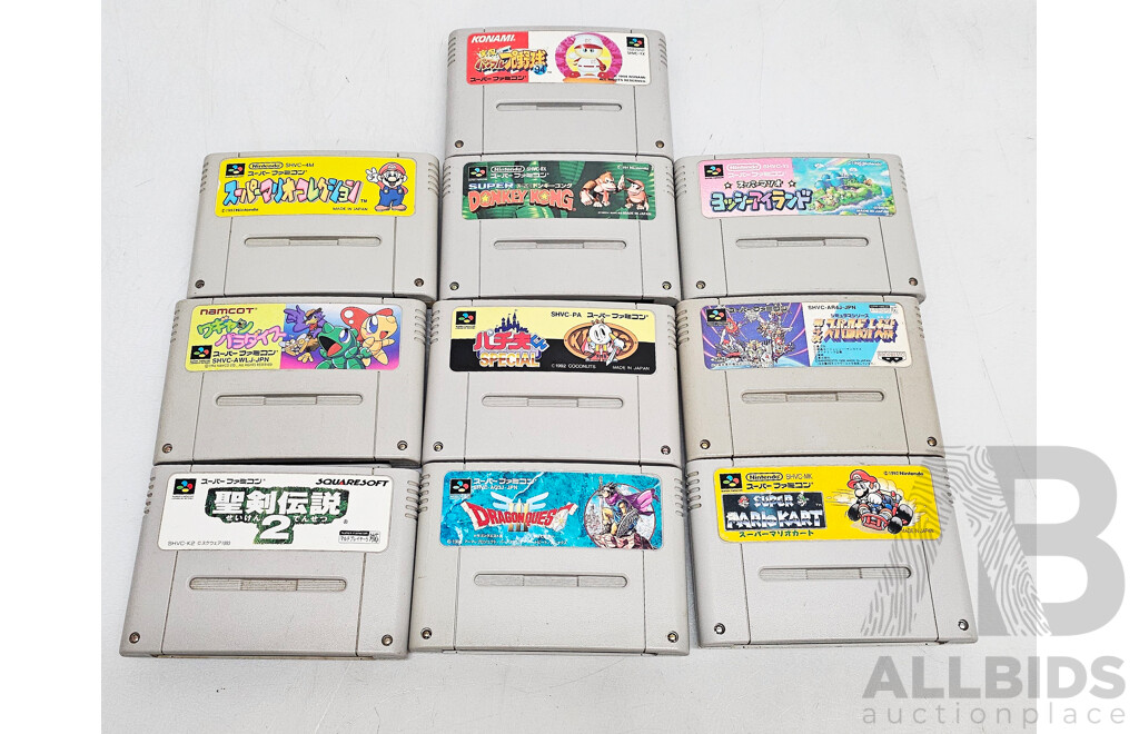 Vintage Super Nintendo Entertainment System Video Game Console /w Controllers, Games & Power Cables