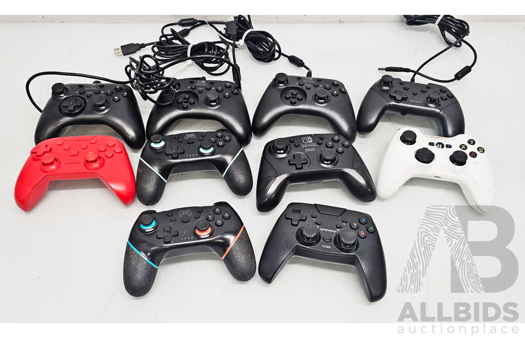 Collection of Video Games Controllers