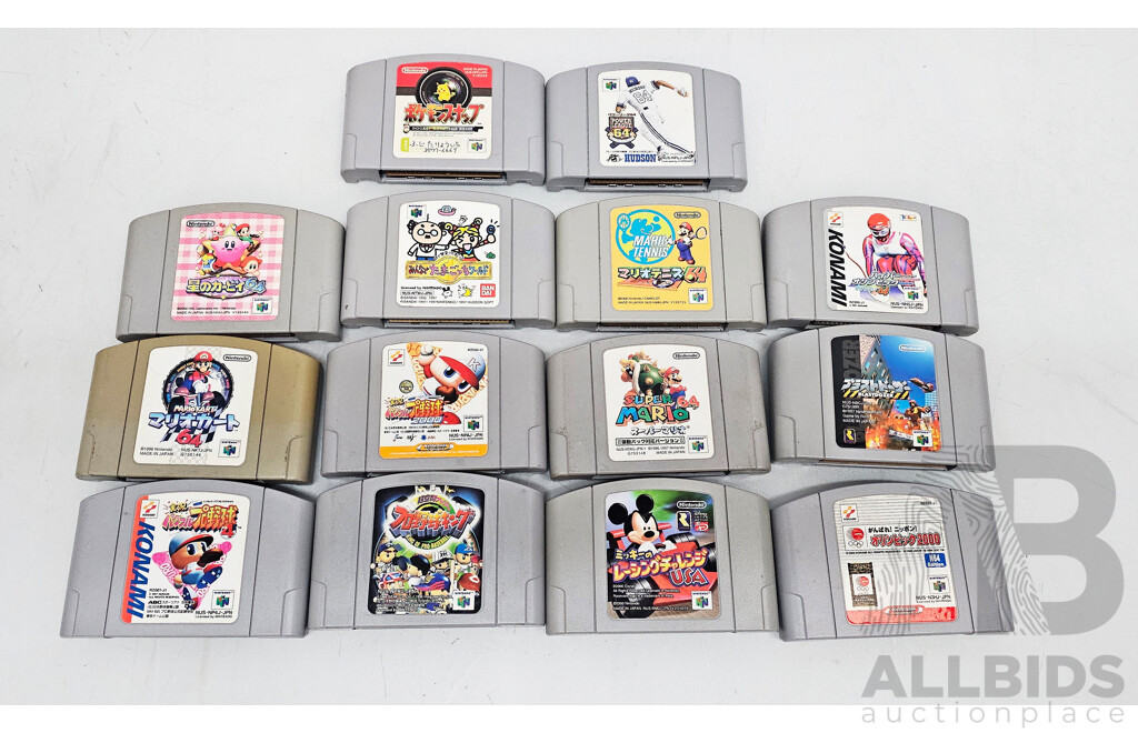 Vintage Nintendo N64 Video Game Console /w Controllers, Games & Cables