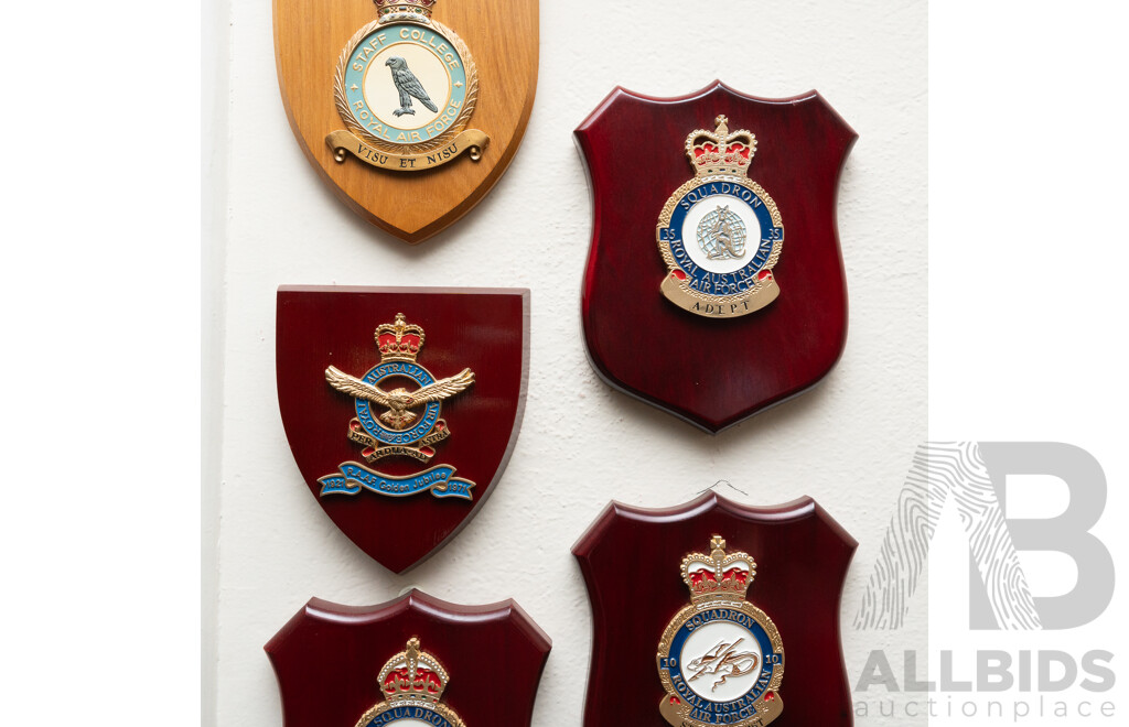 Collection Eight Australian Airforce Plaques