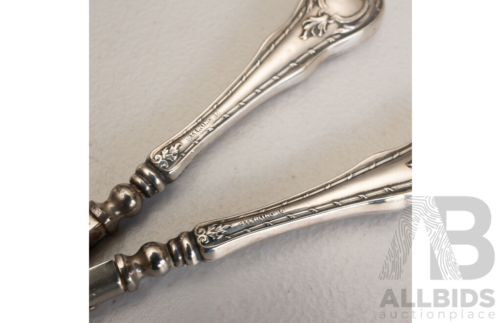 Early 1900s Sterling Handles Glove Stretcher