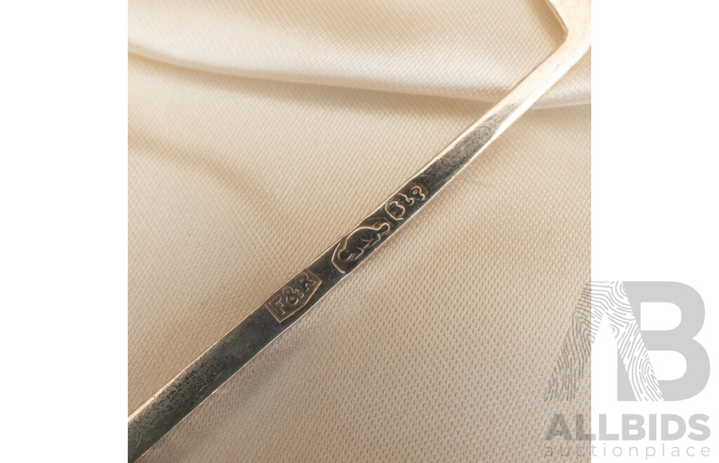 Box Set of Australian Sterling Silver Golfing Tea Spoons, Marked F&R, Fairfax & Roberts, STG, 43g