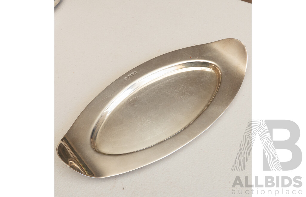 Small Sterling Silver Serving Tray, Marked Sheffield 1913, 191g