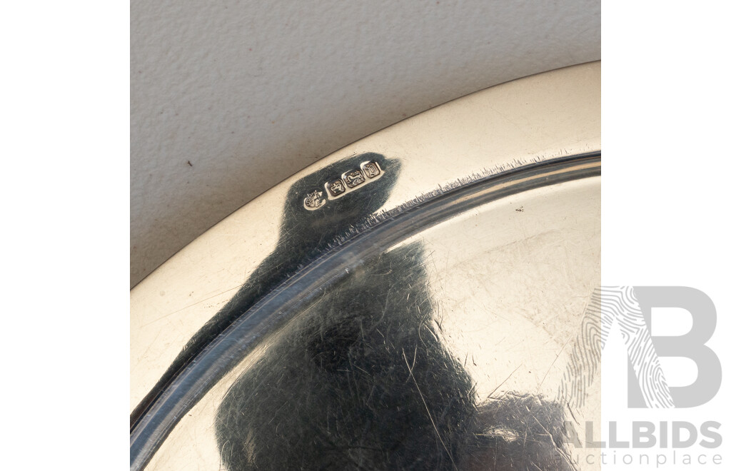 Small Sterling Silver Serving Tray, Marked Sheffield 1913, 191g