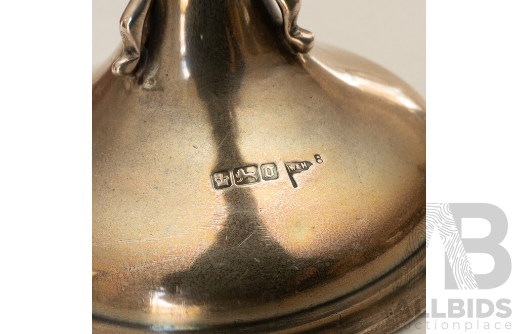Antique Sterling Silver Art Nouveau Bud Vase, Sheffield 1906